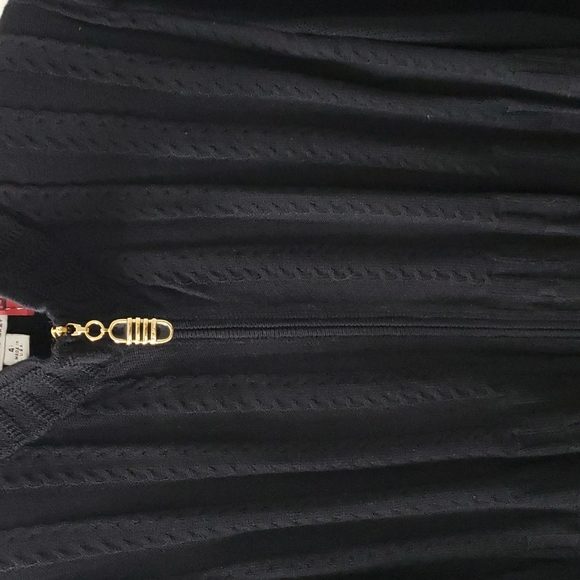 St. John By Marie Gray Black Cardigan Zip Up Jacket Size 4 - Picture 5 of 12